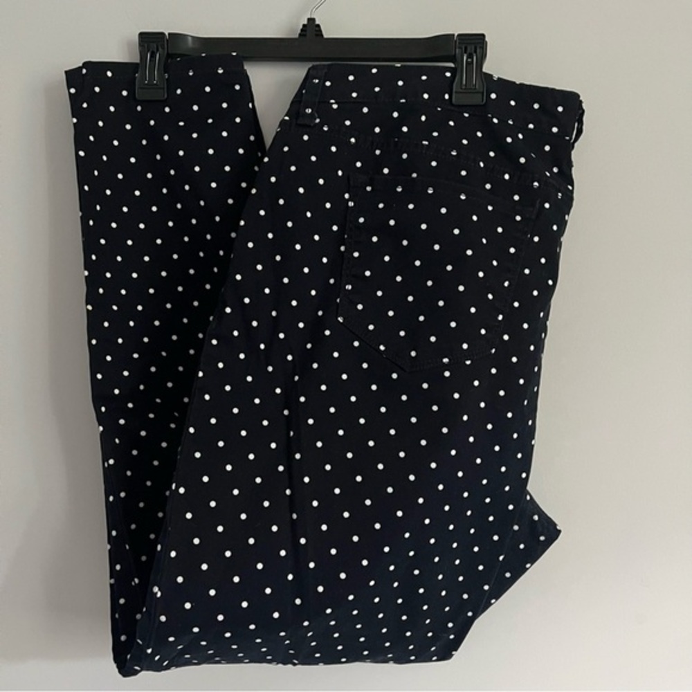 JCPenney Navy Blue Polka Dot Skinny Super Soft Premium Denim Jeans